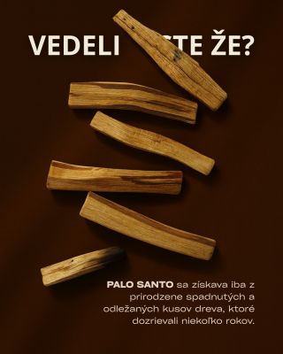 Vedel si, že pravý Palo Santo sa nezbiera zo živých stromov? 🌿 Používa sa len drevo, ktoré prirodzene spadlo a roky zrie,...